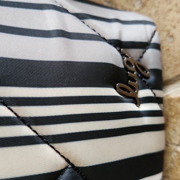 LUG Flare Striped Stylish Black, Gray, Tan Womans Crossbody Bag - Picture 2 of 14